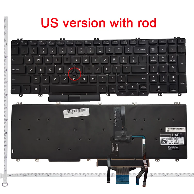 NOWA amerykańska podświetlana klawiatura do laptopów Dell Precision 3500 3501 3540 3541 3550 3551 Latitude 5500 5501 5510 5511 — zdjęcie produktu 3
