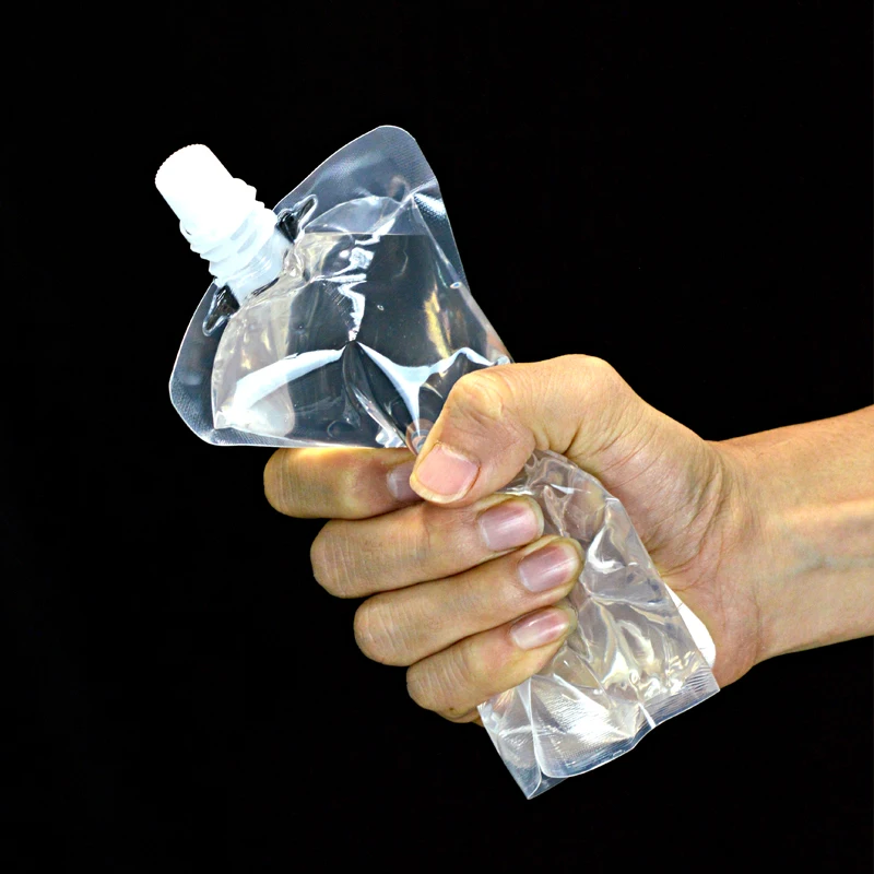 100 Pack, Stand-up Plastic Drink Packaging Bag Spout Pouch for Beverage Liquid Juice Milk Coffee