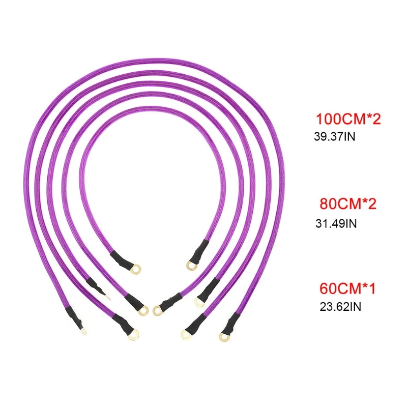 

5x Universal 5 Point Automotive Earth Wire Ground Cable Car Engine Refitting Earthing Grounding Kit Regulated Rectifier