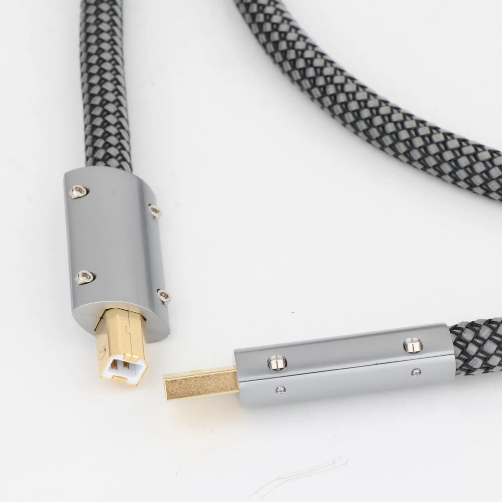 New A50G/B50G I-END 24K Gold Plated USB2.0 Plug USB A, USB B  Cover Audio USB shell Connector DIY Hi Fi USB Cable