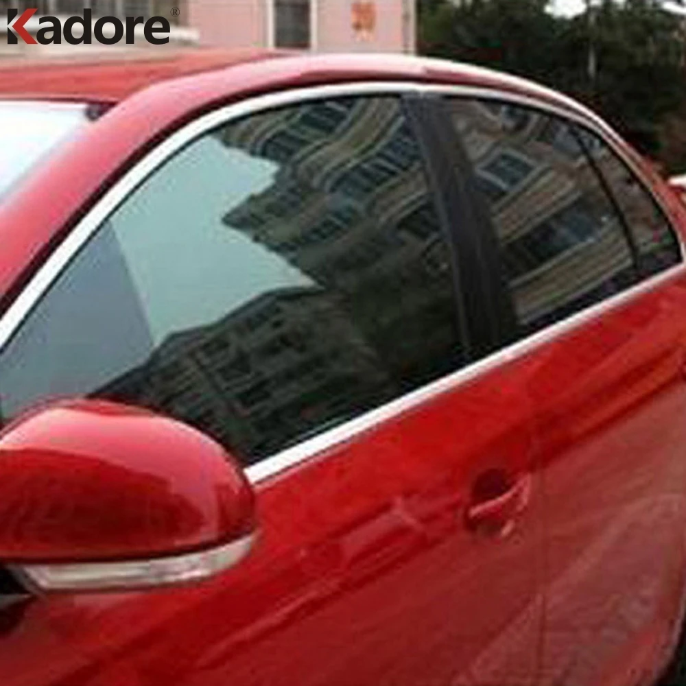 

Молдинговая накладка из нержавеющей стали для Ford Focus Sedan 2013, верхняя + нижняя Накладка для окна, протектор, украшение автомобиля