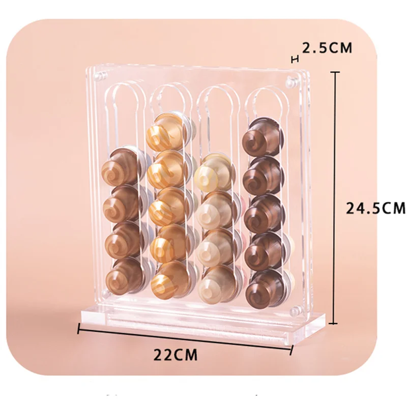 Transparent Nordic Acrylic Nespresso Coffee Pods Holder  Display Rack Coffee Capsule Stand Kitchen Capsule Storage Rack