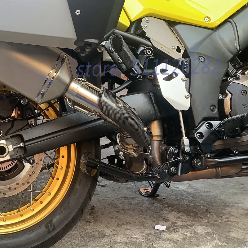 Pour SUZUKI V-STROM1050 DL1050 2020 2021 Moto D'échappement D'échappement Silencieux Modifier Lien Intermédiaire Tuyau D'acier Inoxydable de 51mm Milieu Tube