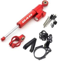 CNC Adjustable Linear Reversed Steering Damper with bracket Support For Ducati 848 2008 2009 2010 Motorcycle Accessories