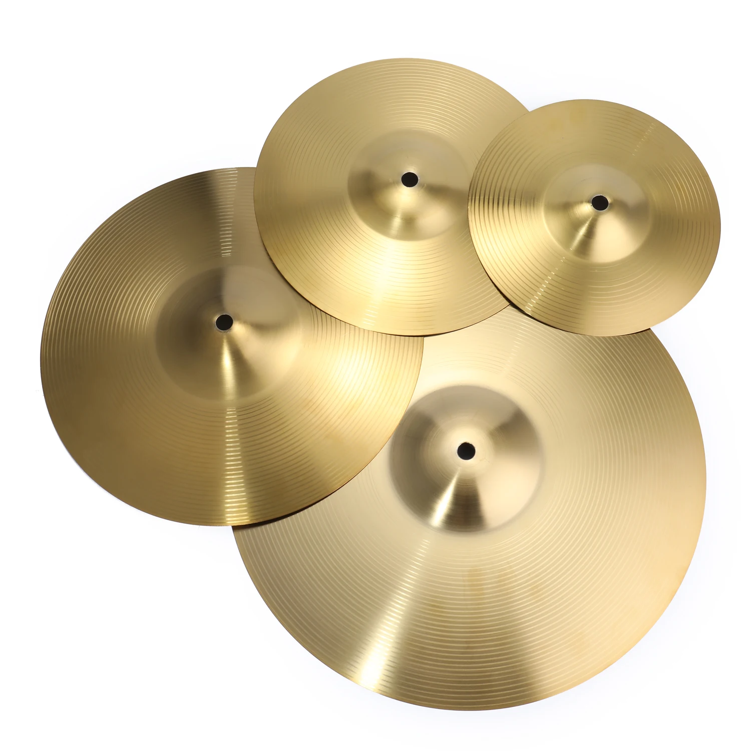 Brass Crash Ride Cymbal Hi Hat Cymbals for Drum Percussion Musical Instrument Set for Percussion Instruments Players Beginners