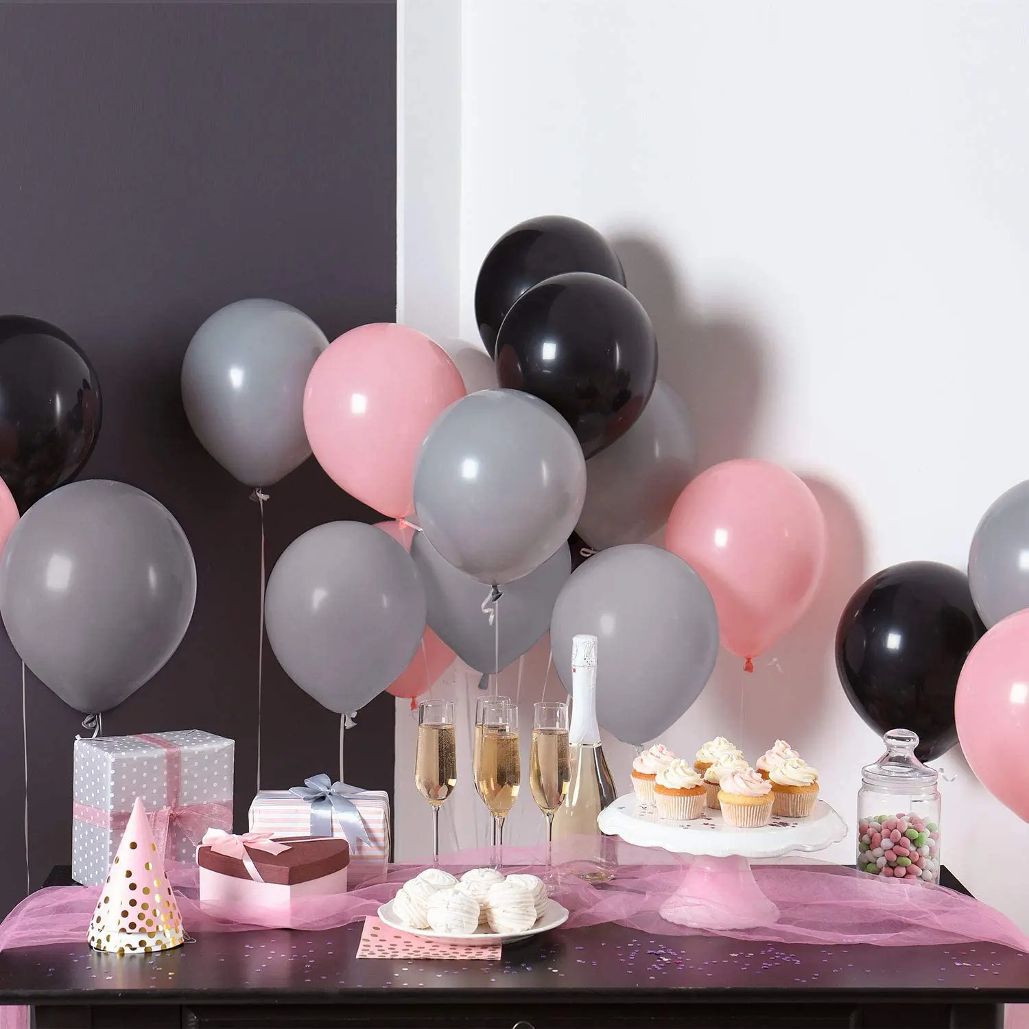 5/10/12/18/36 zoll Grau Ballons Mini Große Macaron Grau Globos Grau Latex Ballon für Hochzeit Geburtstag Party Dekoration Lieferungen – Detail 6