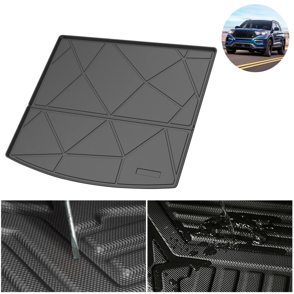 

Trunk Mat For Ford Explorer 2020-2021 Car Waterproof Non-Slip Custom Rubber 3D Car Accessories