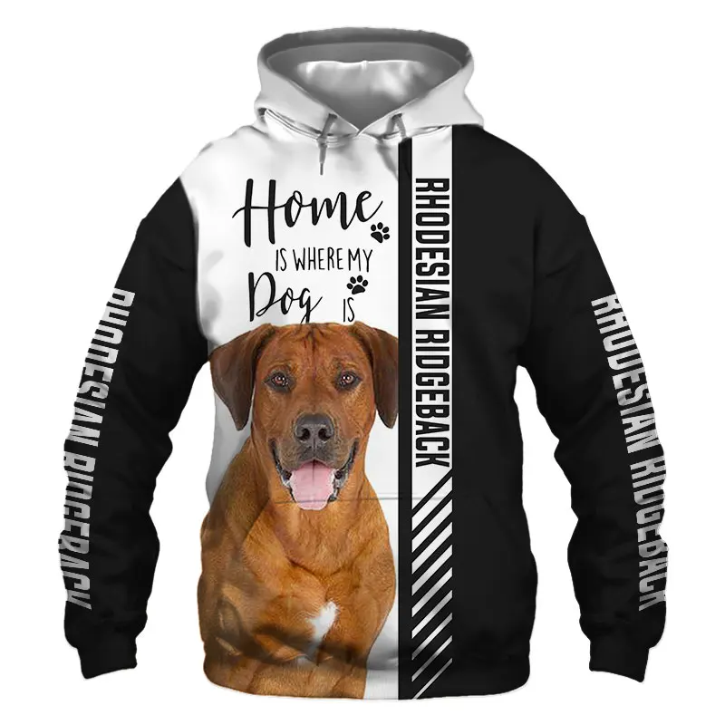 Rhodesian Ridgeback Dog 3D Printed Jacket Men/Women Harajuku Hoodie Unisex Casual Streetwear Sweatshirt Pullover Sudaderas D8012