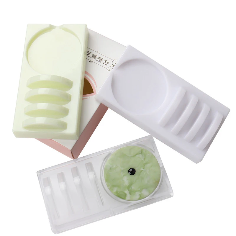 Eyelashes Extension Tools Individual Glue Pallet can put lash and jade pad Eyelash Measure Pads Adhesive glue Stand Holder