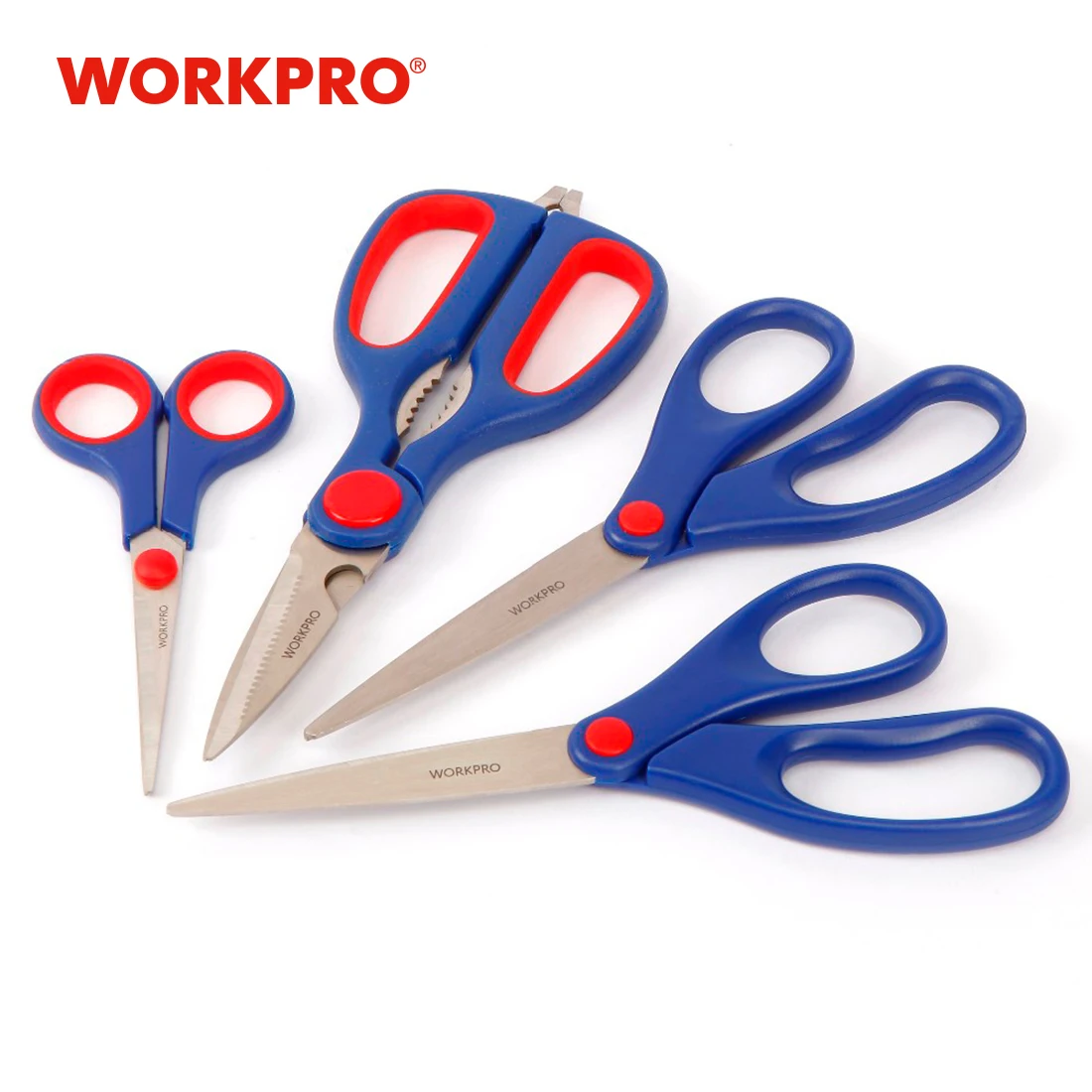 WORKPRO Kéo Cắt Giấy, 4 Nhà Kéo Bộ Đa Năng Cho Thủ Công DIY Giấy-Cắt