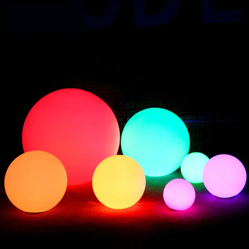 Bola de jardim à prova dwaterproof água luzes led lâmpadas gramado ao ar livre recarregável festa natal rgb paisagem piscina flutuante iluminação