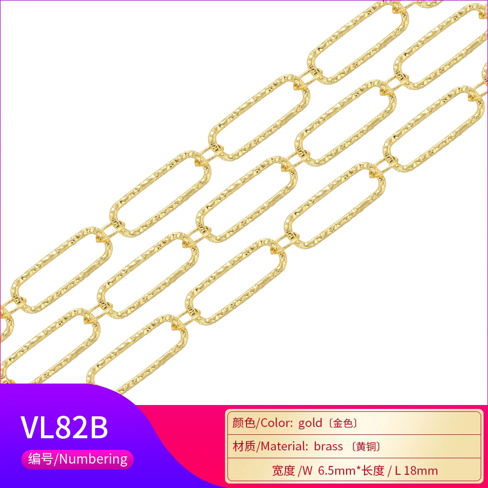 ZHUKOU 1 meter/39,37 inch new gold color chain para DIY colar artesanal pulseira jóias suprimentos acessórios por atacado VL82