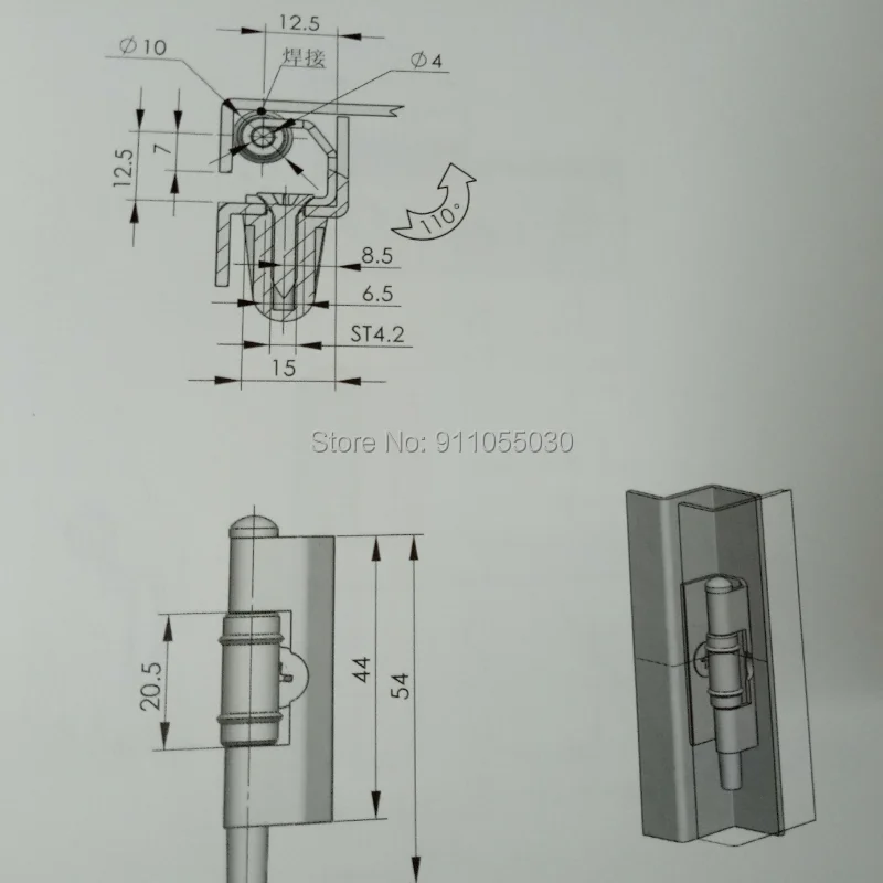 XJJ-CL139 iron hinge case cabinet door hinge electric box door hinge industrial machinery hinge