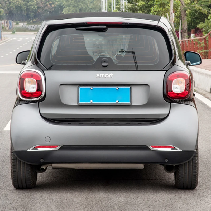 2 قطعة سيارة المصد الخلفي عاكس غطاء الديكور الخارجي زينة اكسسوارات لمرسيدس الذكية fortwo 453 سيارة التصميم