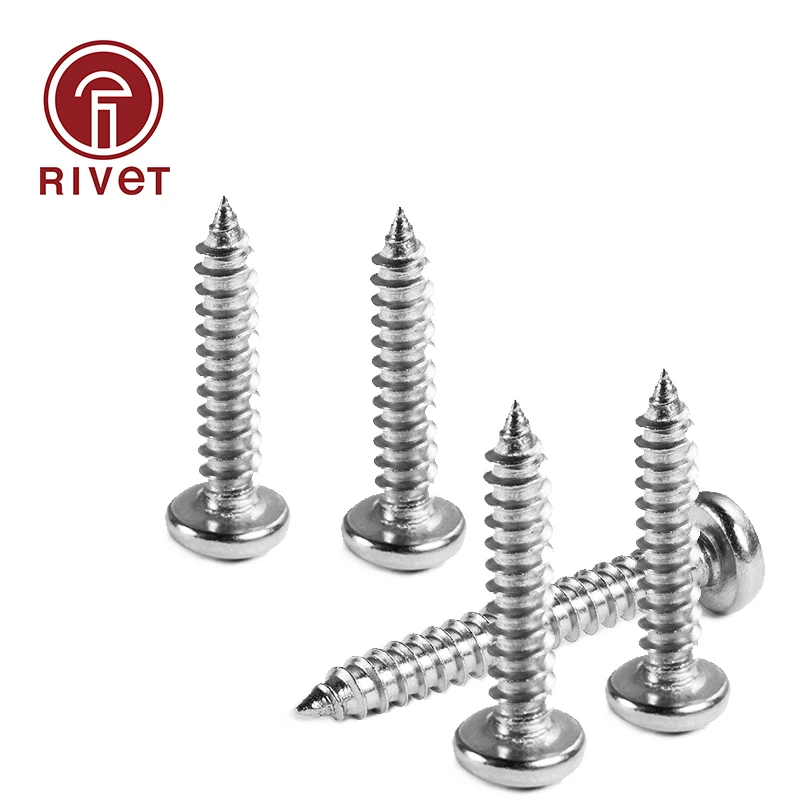 

GB845 ST4.8 ST5.5 ST6.3 Cross Recessed Truss Head Self-tapping Screw 304 A2-70 Stainless Steel Phillips Mushroom Head Wood Screw