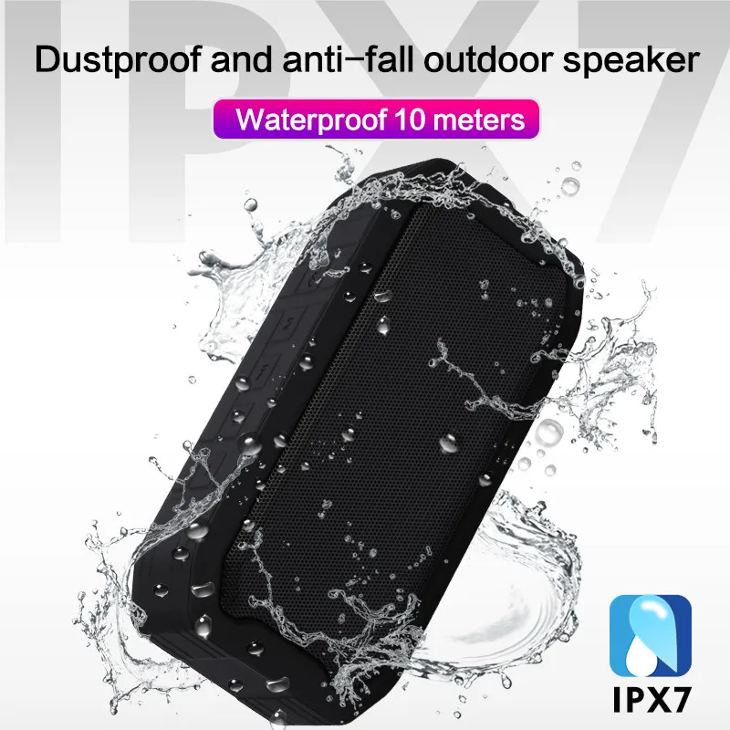 

New explosion models IPX7 wireless Bluetooth speaker outdoor waterproof speaker Bluetooth 5.0 subwoofer U disk card TF card FM