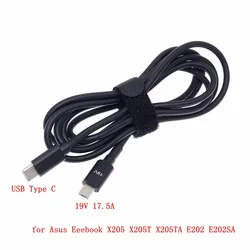19V USB Type C Laptop Charging Cable Cord USB C Dc Power Adapter Plug Converter for Asus Eeebook X205 X205T X205TA E202 E202SA