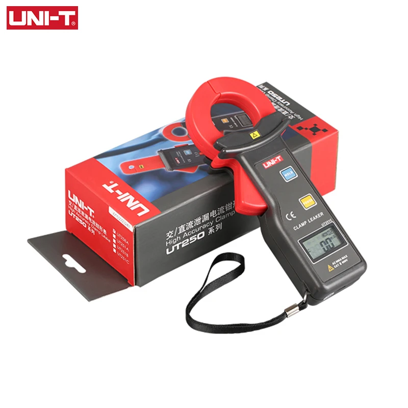 UNI-T medidor de braçadeira atual ut251c 600a alicates amperímetro alta sensibilidade vazamento amperemeter atual tester faixa automática 1000