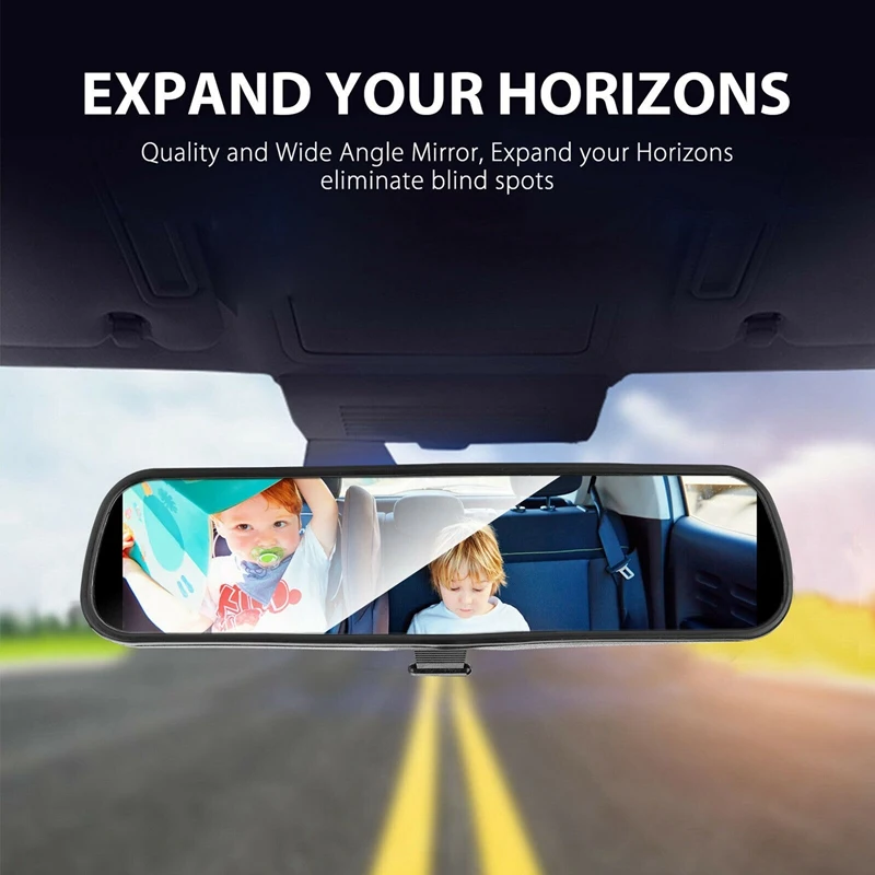 360  degree Adjustable Auto Universal Interior Rear View Mirror Replacement Glass 8 Inch Day / Night