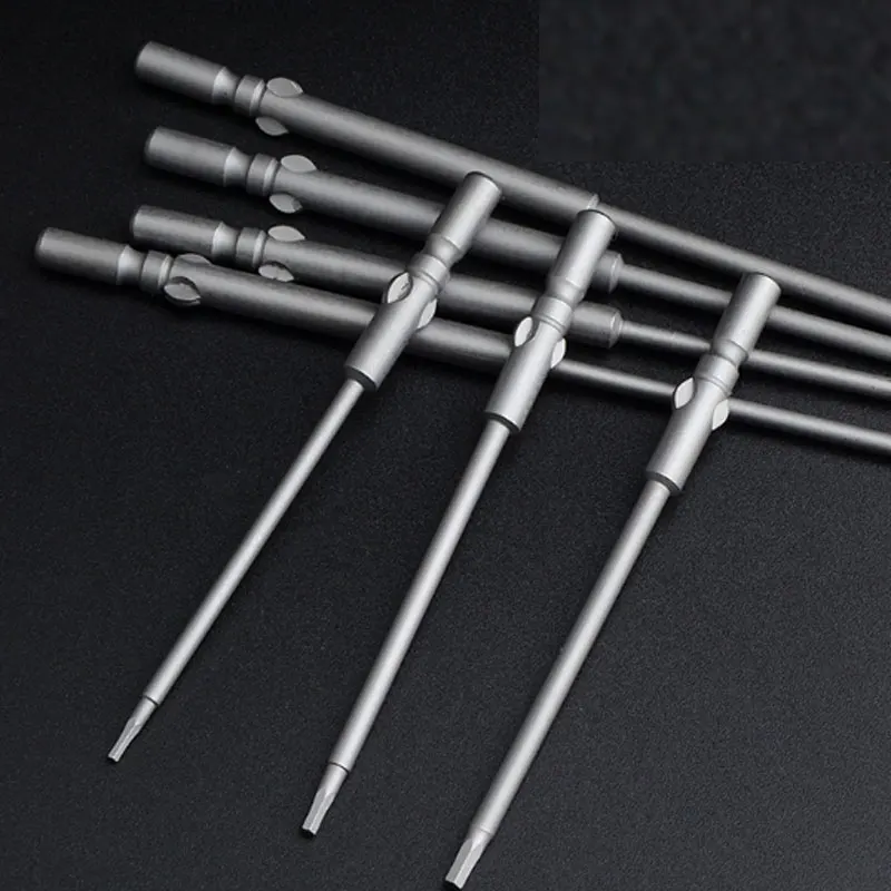 4Pcs 800 4MmรอบShankMagnetic Hexไขควงชุด 40 มม.60 มม.100 มม.ความยาวสำหรับไฟฟ้าไขควงไฟฟ้าDC Power Hexagon Bit