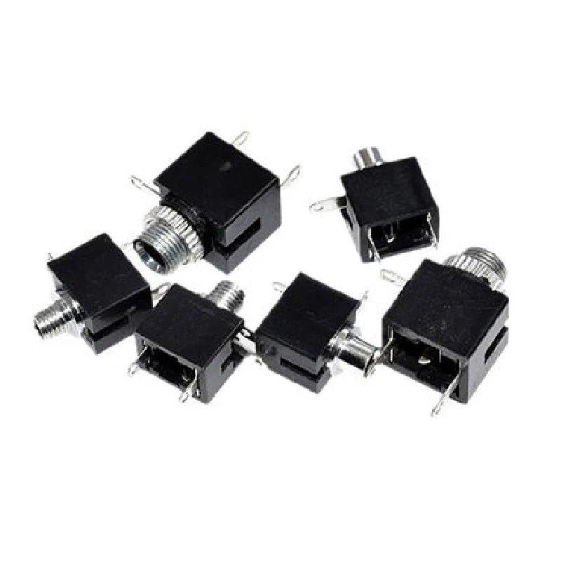 Conector de toma de corriente de CC PJ-201/301, fuente de alimentación hembra, 3 pines, PJ-201M, 10 PJ-301M.