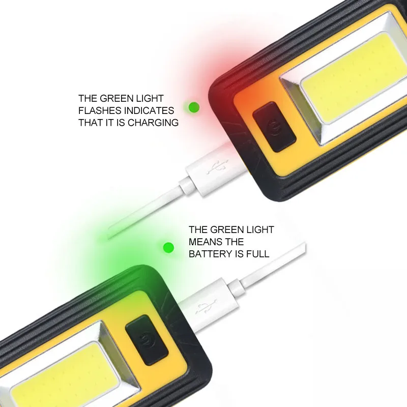 26W COB XPE LED torcia da caccia 3600mAh USB lampada da ispezione lampada da lavoro Clip su Flash rosso campeggio torcia di emergenza lanterna