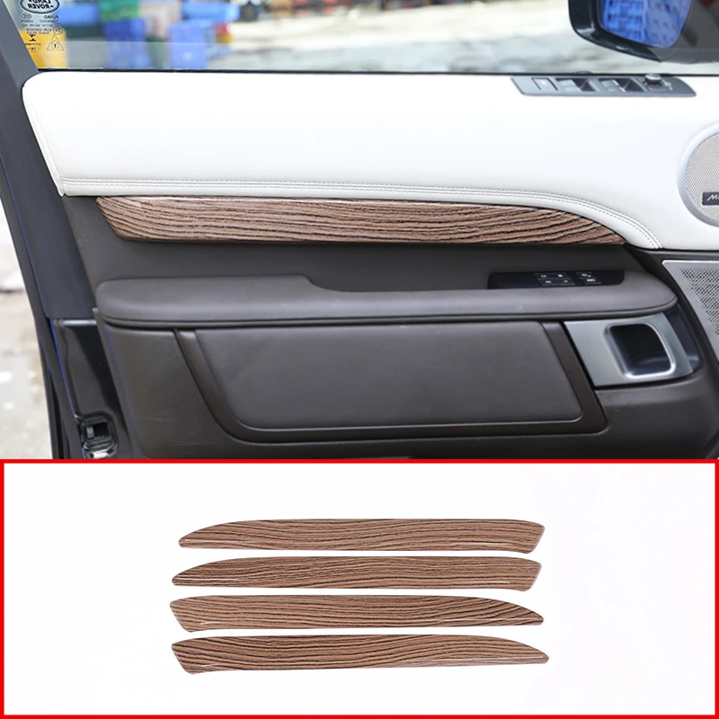 

4 Pcs For Land Rover Discovery 5 LR5 L462 2017 2018 Sands Wood Grain Interior Door Panel Trim Accessories