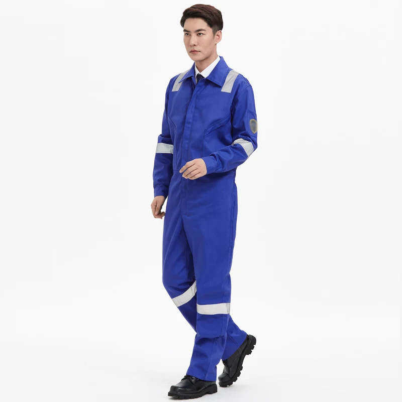 100% Cotton Anti-static Coveralls Suits Reflective Protection Clothing Anti-scald Flame Retardant Thermal Insulation Uniforms