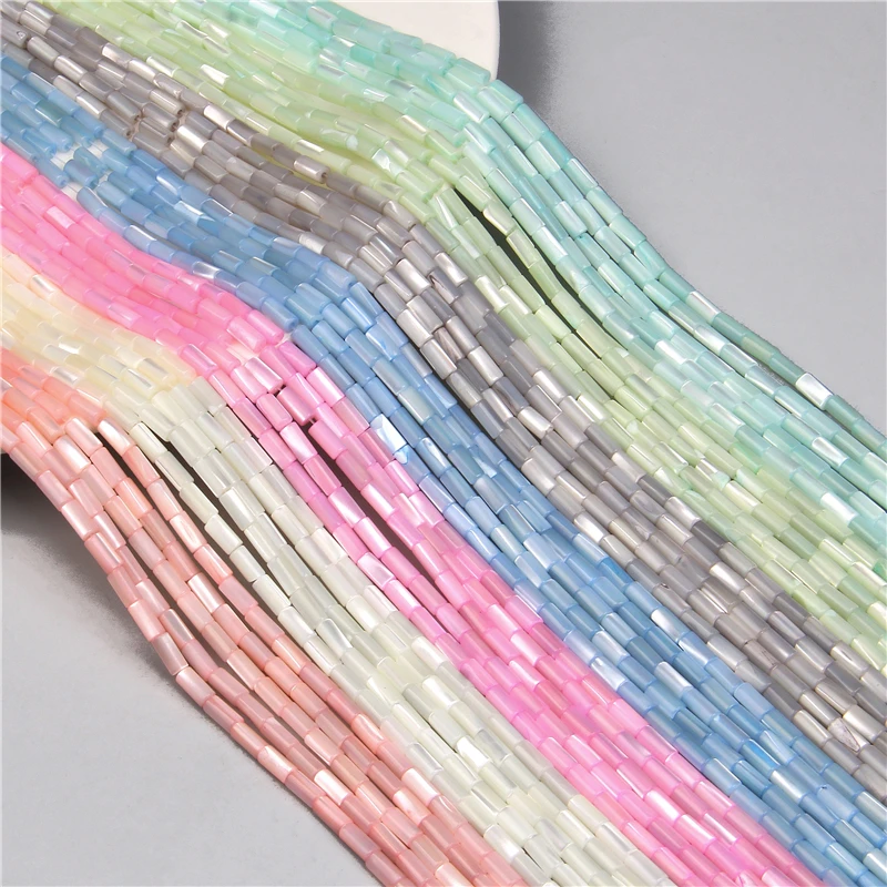 Multi Shape Natural Glitter Shell Beads Rondelle Dyed Mother of Pearl Bead for Bracelet Earrings DIY Jewelry Making Accestories