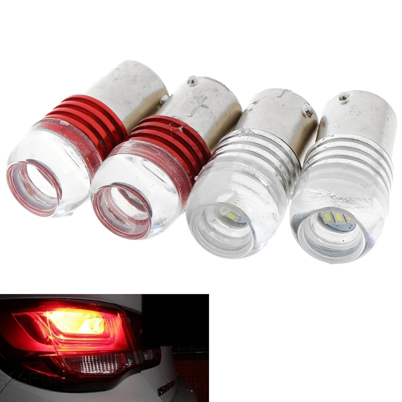 

2Pcs 1156 3LED Car Tail Turn Reverse Strobe Flash Light Lamp Bulb Red White