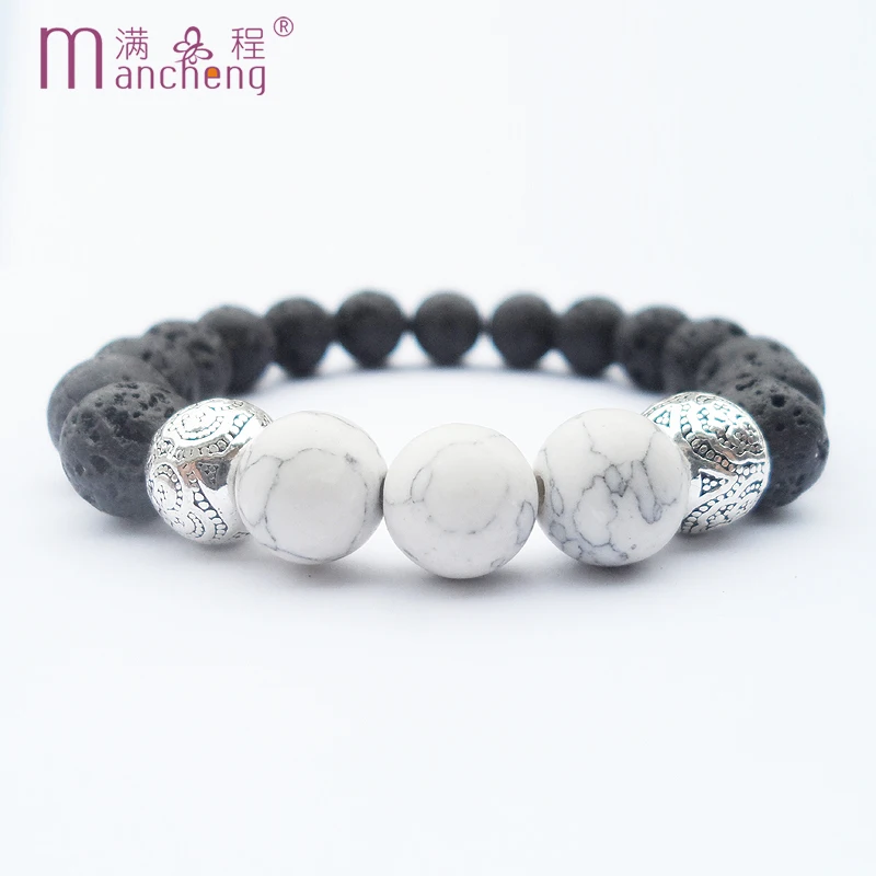 по 1 грн все Ethnic Meditation Bracelets Natural Stone Yoga Prayer Bead Vintage Religion White Turquoise Lava Pulseras Mujer