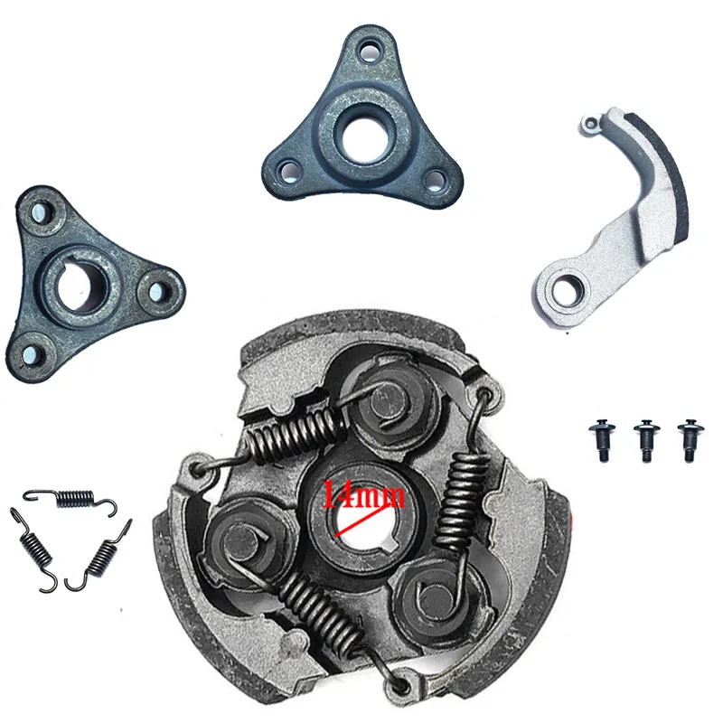 2 Stroke Complete Alloy Clutch Pads Springs Parts Accessories for 47cc 49cc Minimoto Pocket Bike Dirt Bike Quad Atv Motorcycle