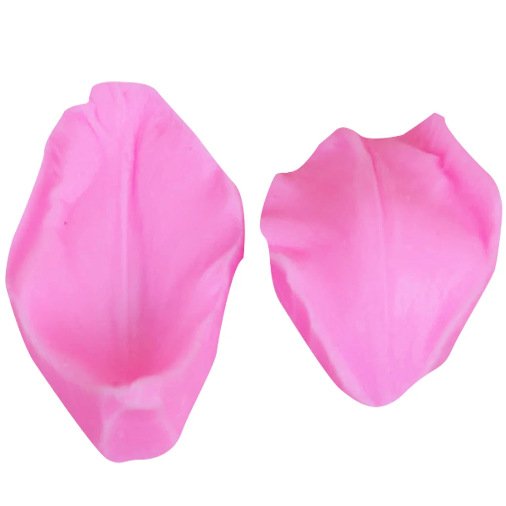 M183 Tulip Petals Leaves Texture Silicone Veiner Mould Stainless Steel Cutter Fondant Sugarcraft Flower Mold Cake Decorating Too