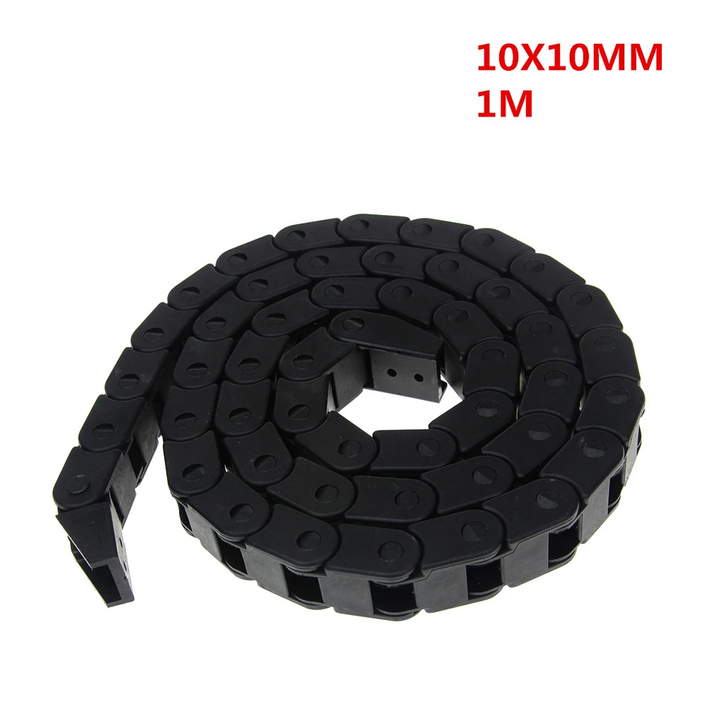 10*10 10x10mm L1000mm 10 x 10mm Cable Drag Chain Wire Carrier With End Connectors For CNC Router Machine Tools