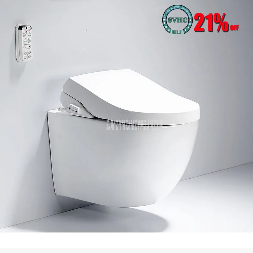 

Intelligent Wall Mounted Flush Toilet Four Washing Mode Nozzle Self-cleaning Hot Air Drying Remote Control Ceramic Toilet 220V