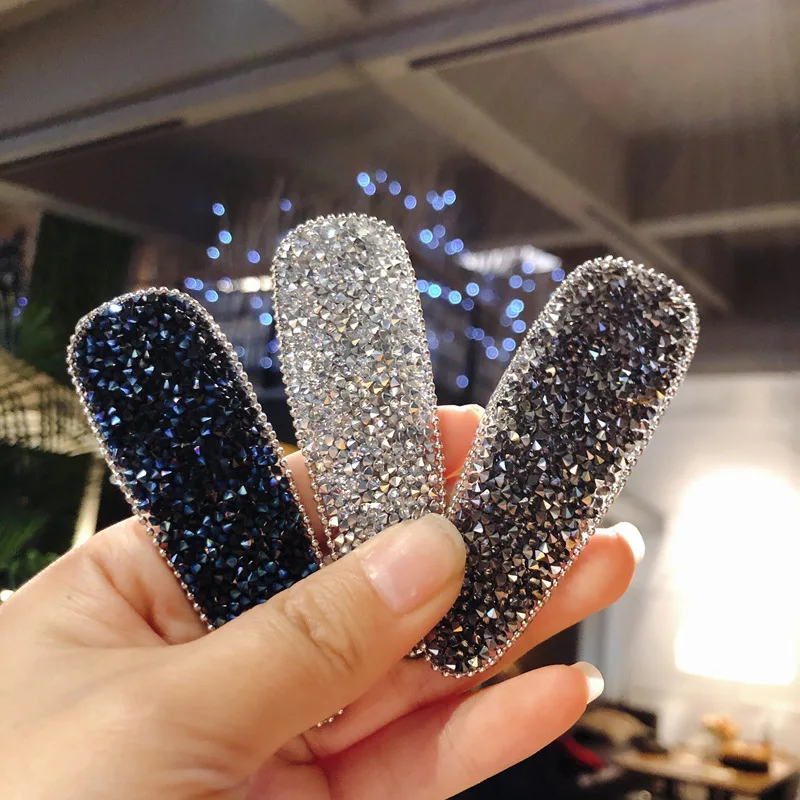 New Korean Fashion Colorful Broken Rhinestone Crystal Cute Oval Hairpins Barrettes Hair Clip For Girl Women\'s Hair Accessories