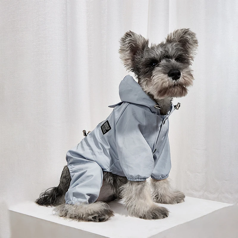 S-XXL Size Pets Small Dog Raincoat Reflective Waterproof Clothing Fashion Outdoor Breathable Puppy Jumpsuit Jacket Clothes