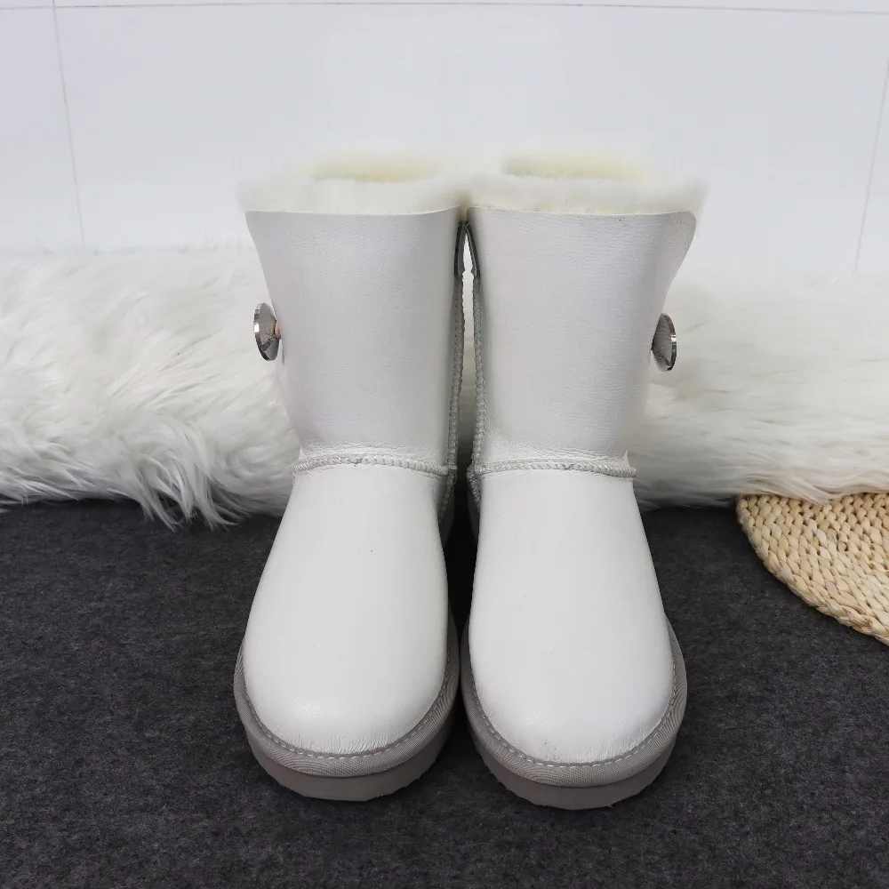 Top Quality Waterproof Genuine Sheepskin 2022 Natural Wool Shoes Women Women\'s Winter Woman Snow Boots Warm Women Shoes