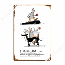 Greyhound glossario Grurdling Poster targa in metallo decorazione del Garage crea Cinema soggiorno Cave Pub Tin Sign Poster