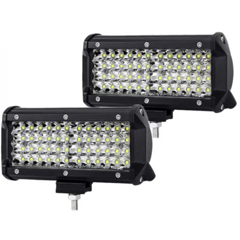 Listwa LED Offroad Spot Flood Combo do ciężarówki Samochód SUV Łódź Moto Wózek widłowy Listwa świetlna 144W Światło robocze 7-calowe reflektory LED