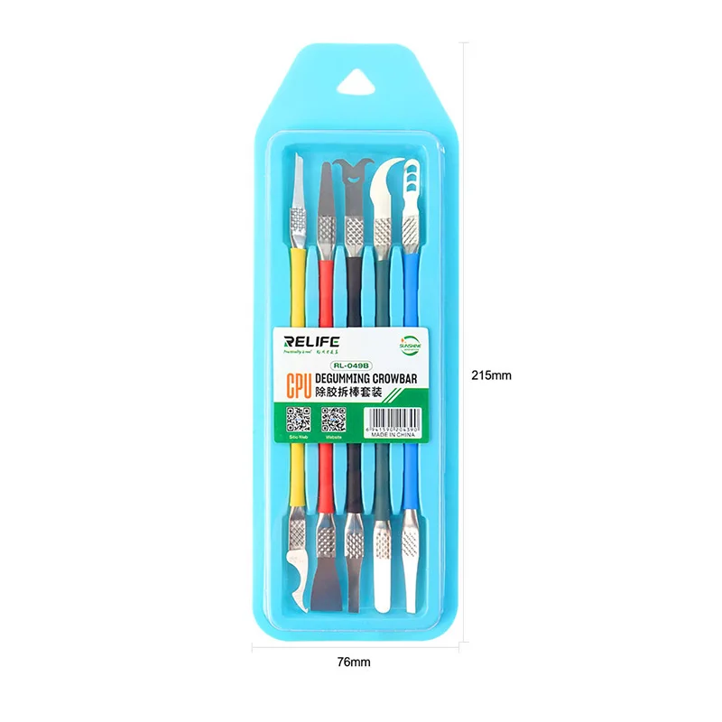 RELIFE RL-049B IC BGA CPU Glue Removal Pry Knife Phone Frame Separation Ultra-Thin Double Head Cutter Degumming Crowbar