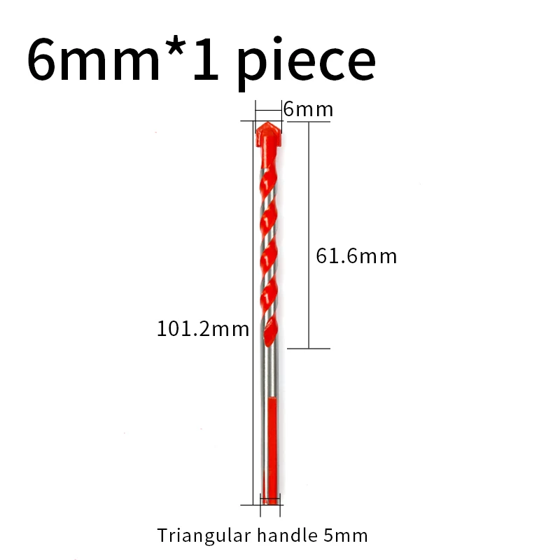 Filettato triangolo in acciaio al tungsteno muro di piastrelle di cemento po 'di perforazione Per Uso Domestico marmo Overlord trapano A Mano trapano elettrico