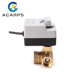 1/2“ 3/4” 1“ 2 inch 3 Way Motorized Ball Valve Electric Ball valve Three Wires Two Point Control Ball valve With Manual Switch