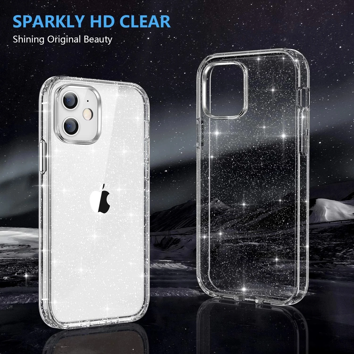 For iPhone 13 11 12 14 15 16Pro MAX X XR XSMax XS SE 7 8Plus Case Luxury Glitter Bling Transparent Soft TPU Silicone Clear Cover