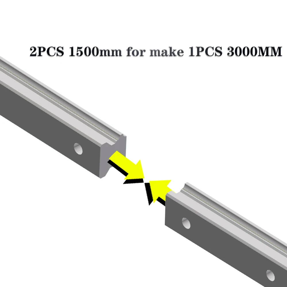 CNC Linear Guides 2 pcs  2000-4000mm linear rails HGR20 HGR25 docked rail + 4 pcs HGH25CA HGH20CA slides carriages Grease nipple