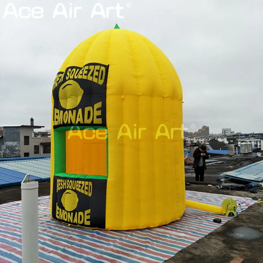 customize 3m tall advertising gaint fresh citrus fruit model inflatable lemon for summer drinking promotion