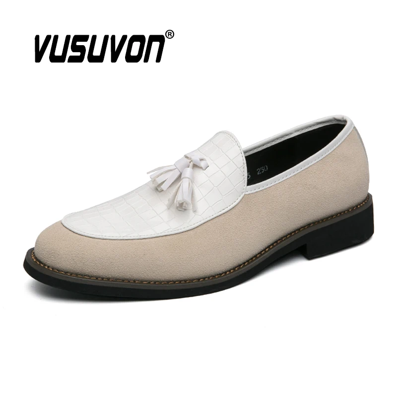 

New Spring Men Leather Shoes Tassel Classic Designer Comfortable Breathable White Oxford Shoes Formal Loafers Men Plus Size 47