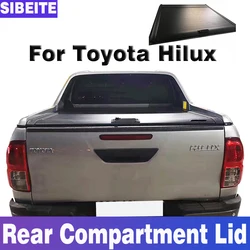 For Toyota Hilux Pickup Truck Tonneau Bed Cover Rear Compartment Lid refitting thickened aluminum rolling curtain push pull