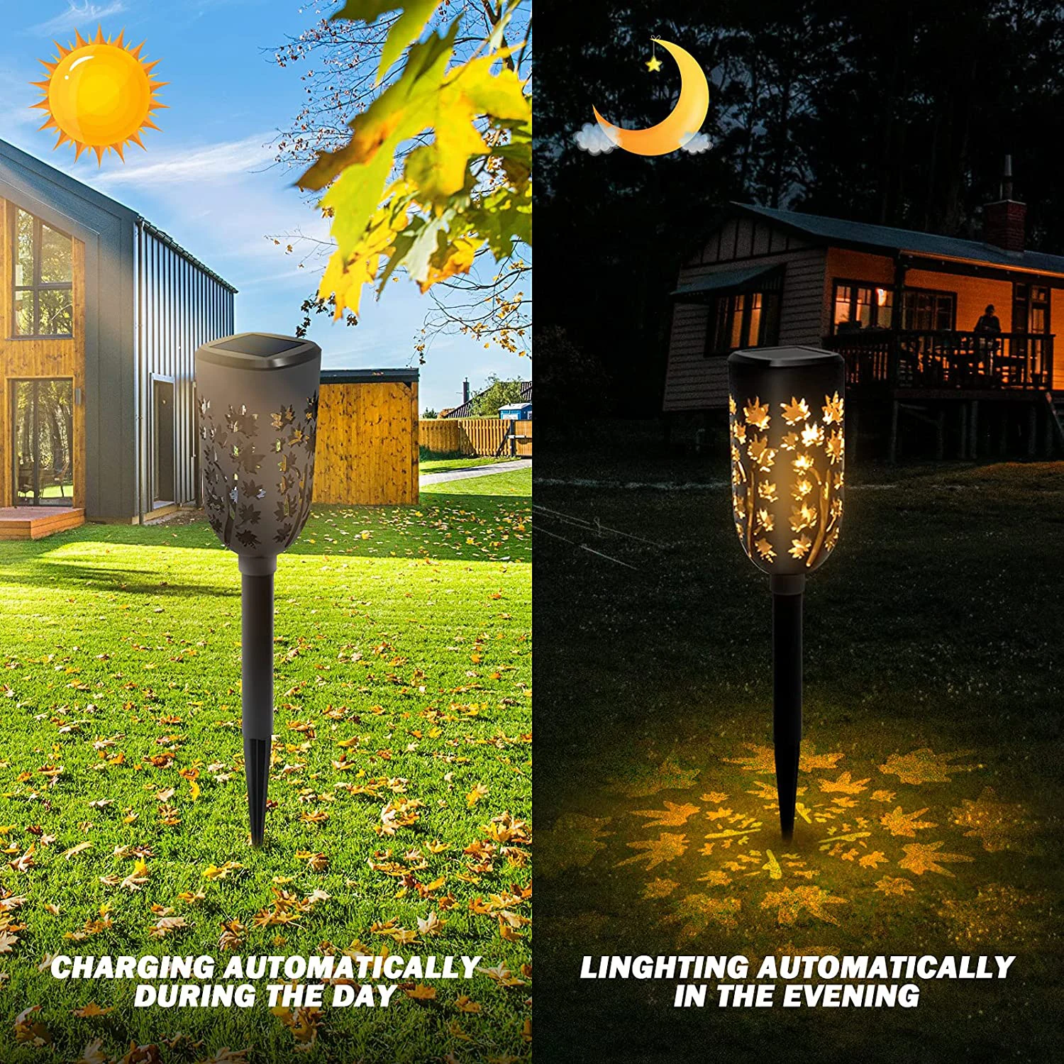 LED Solar Lamp Outdoor IP65 Waterproof Automatic On/Off Garden Lawn Decoration Sidewalk Landscape Lighting Solar Street Light