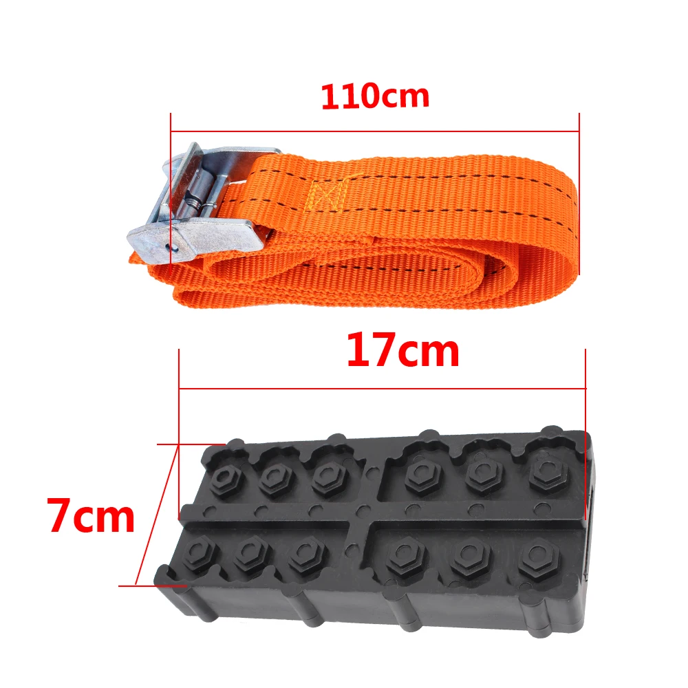 Emergency Snow Mud Sand 1 PCs Car Tire Traction Blocks Durable PU Anti-Skid For Snow Mud Ice Tire Chain Straps